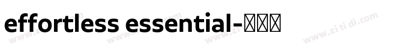 effortless essential字体转换
